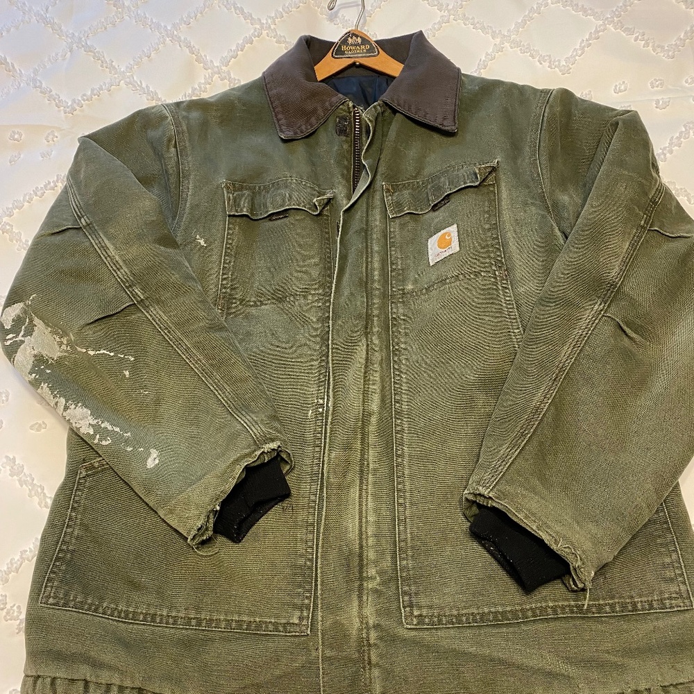 Green Carhartt (really distressed) Work Coat